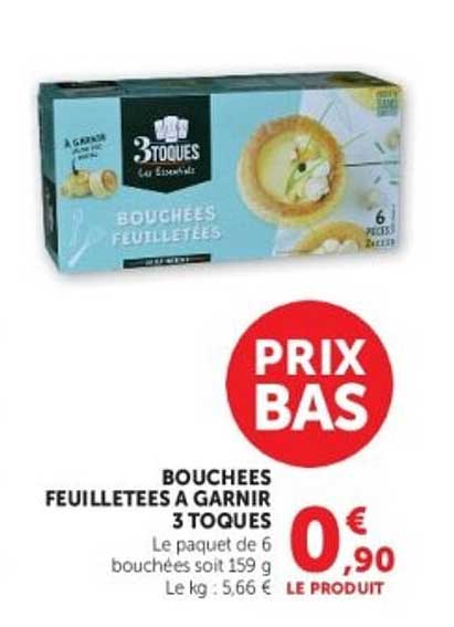 BOUCHEES FEUILLETEES A GARNIR 3 TOQUES