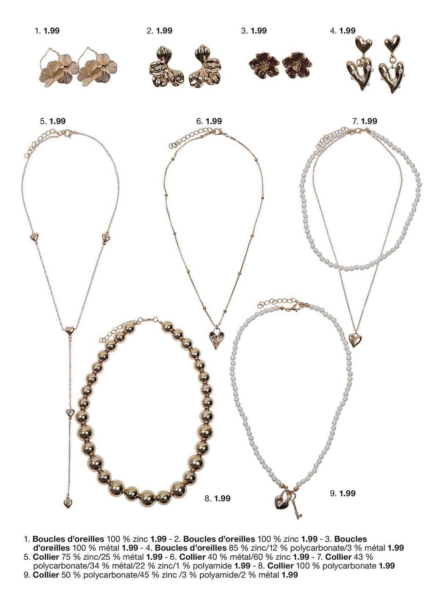 Boucles d’oreilles 100 % zinc