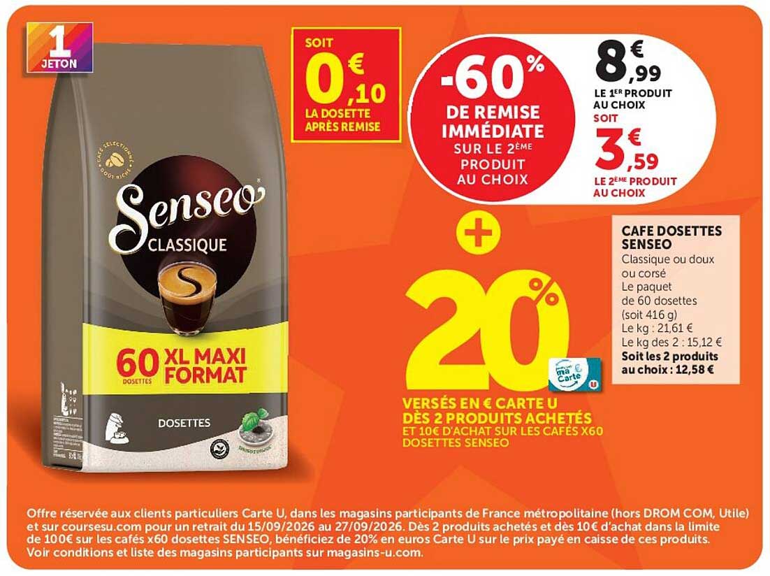 Café dosettes Senseo