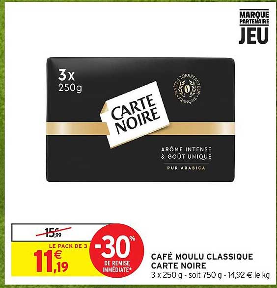 CAFÉ MOULU CLASSIQUE CARTE NOIRE