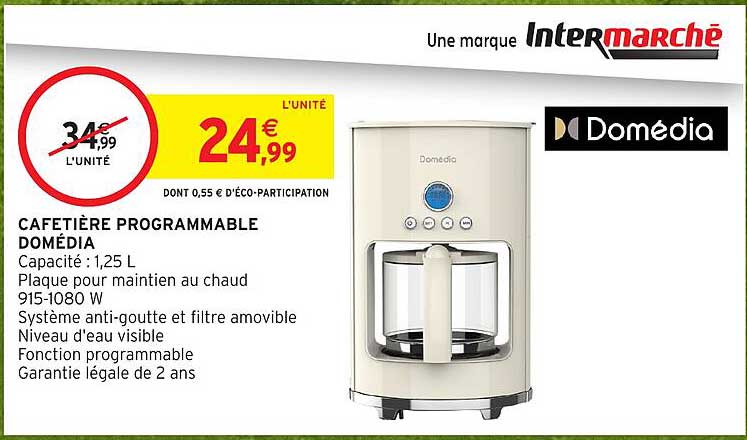 CAFETIÈRE PROGRAMMABLE DOMÉDIA