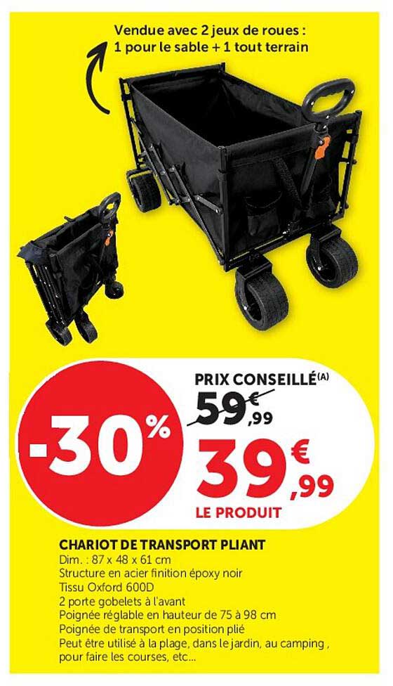 CHARIOT DE TRANSPORT PLIANT
