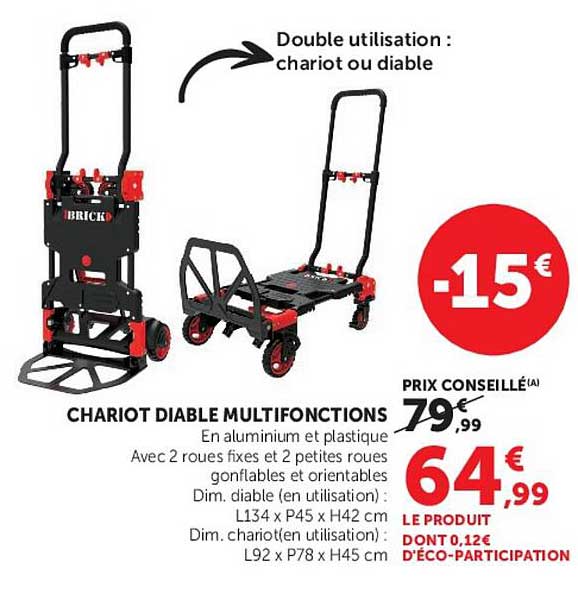 CHARIOT DIABLE MULTIFONCTIONS