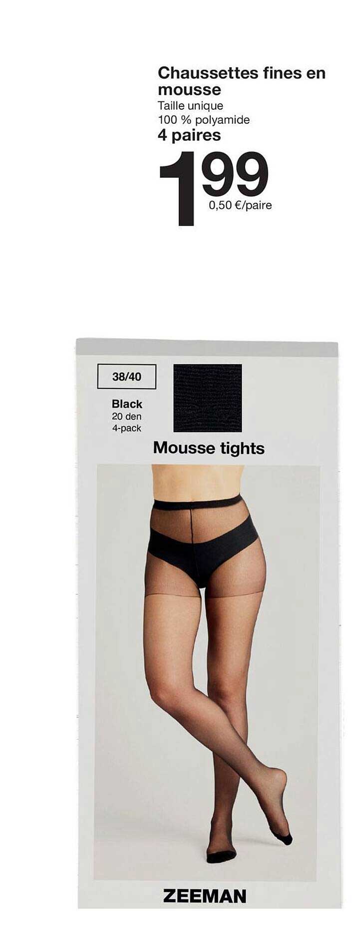 Chaussettes fines en mousse