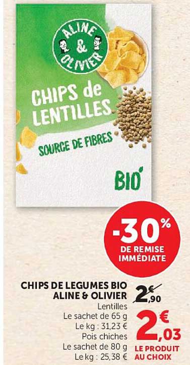 CHIPS DE LEGUMES BIO ALINE & OLIVIER