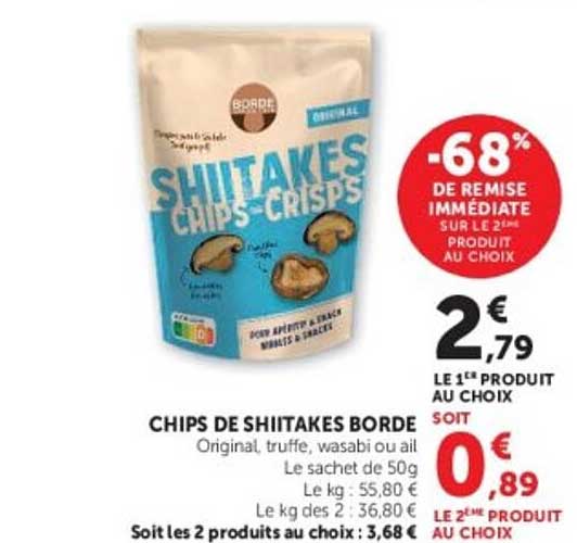 CHIPS DE SHIITAKES BORDE