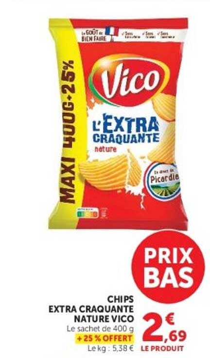 CHIPS EXTRA CRAQUANTE NATURE VICO