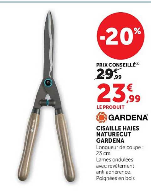 CISAILLE HAIES NATURECUT GARDENA