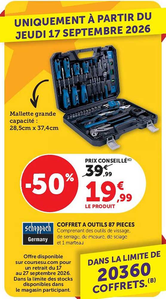 COFFRET A OUTILS 87 PIECES