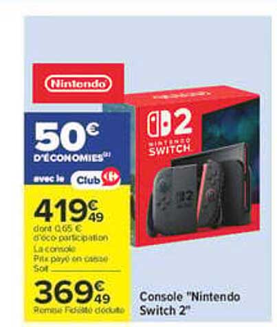 Console "Nintendo Switch 2"