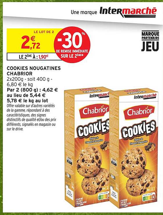COOKIES NOUGATINES CHABRIOR