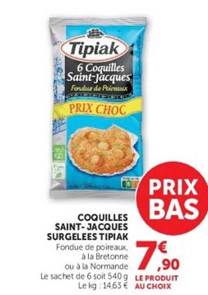 COQUILLES SAINT-JACQUES SURGELEES TIPIAK