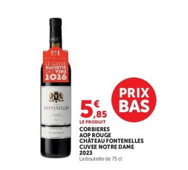 CORBIERES AOP ROUGE CHATEAU FONTENELLES CUVEE NOTRE DAME 2023