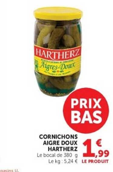 CORNICHONS AIGRE DOUX HARTHERZ