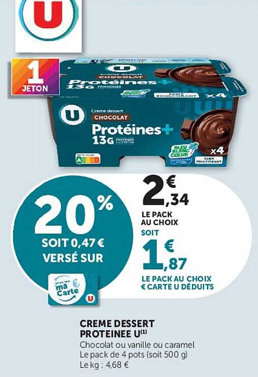 CREME DESSERT PROTEINEE U(1)