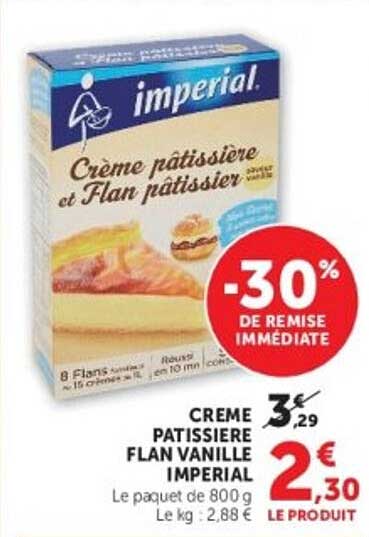 CREME PATISSIERE FLAN VANILLE IMPERIAL