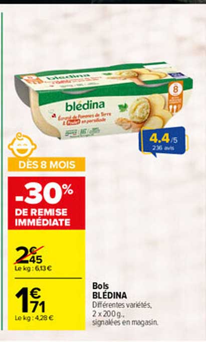 DES 8 MOIS -30% DE REMISE IMMÉDIATE