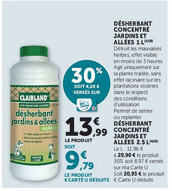 DÉSHERBANT CONCENTRÉ JARDINS ET ALLÉES 1 L
