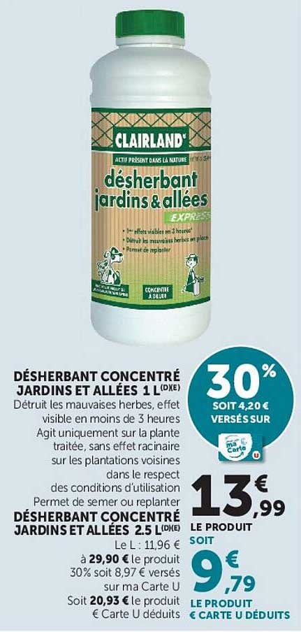 DÉSHERBANT CONCENTRÉ JARDINS ET ALLÉES 1 L (D*E)