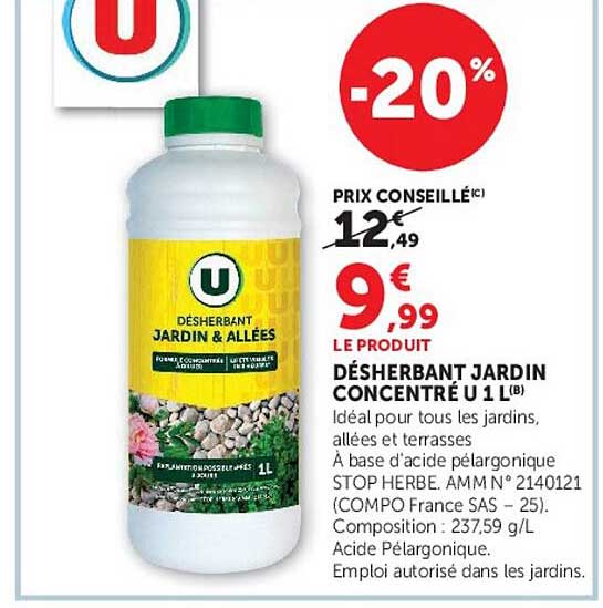 DÉSHERBANT JARDIN CONCENTRÉ U 1 L