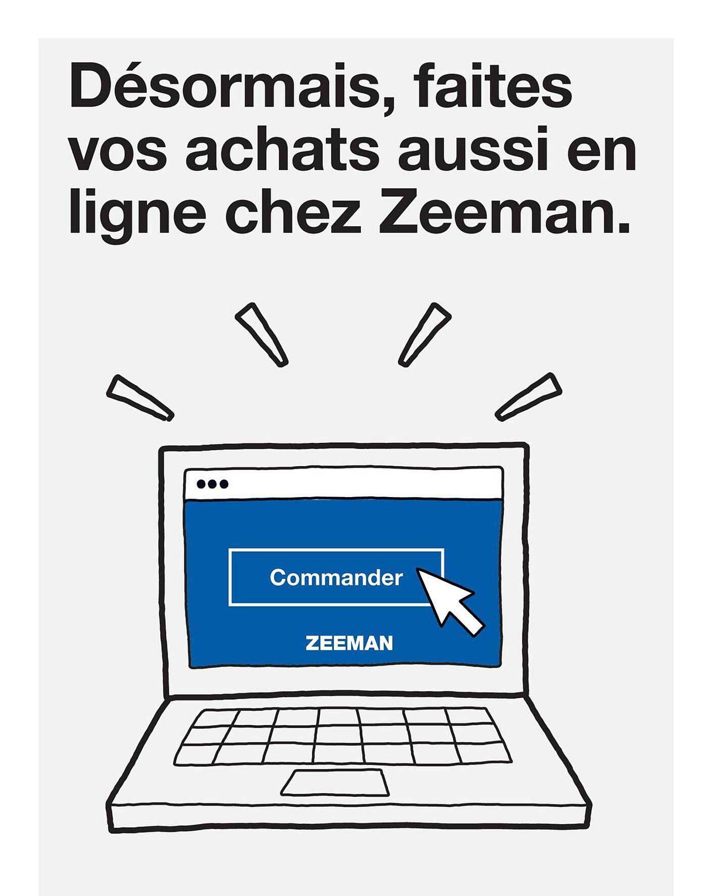 Désormais, faites vos achats aussi en ligne chez Zeeman.
