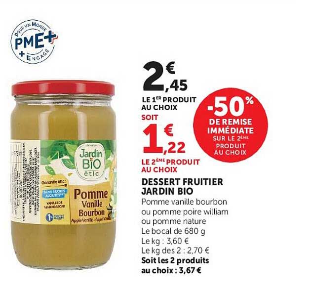 DESSERT FRUITIER JARDIN BIO