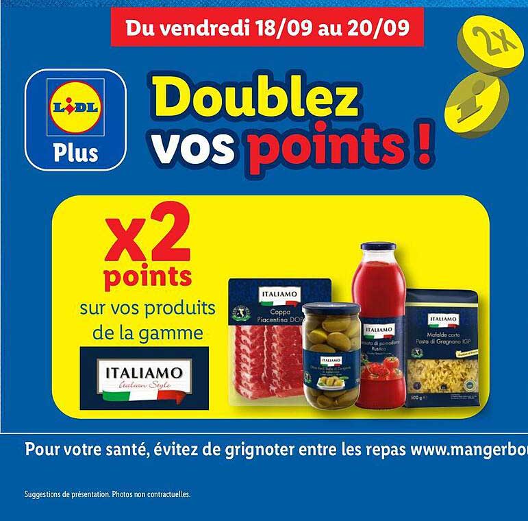 Doublez vos points !