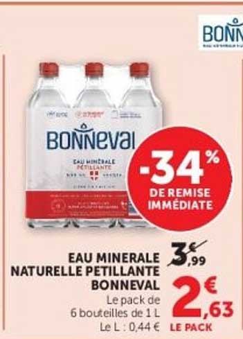 EAU MINERALE NATURELLE PETILLANTE BONNEVAL