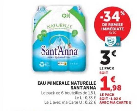EAU MINERALE NATURELLE SANT'ANNA