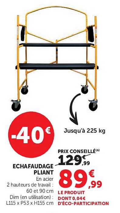 ECHAFAUDAGE PLIANT