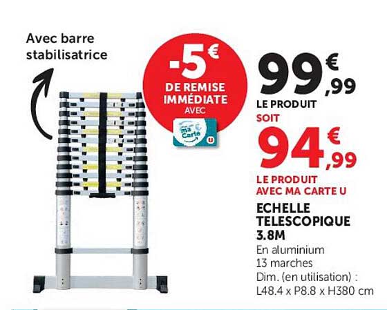 ECHELLE TELESCOPIQUE 3.8M