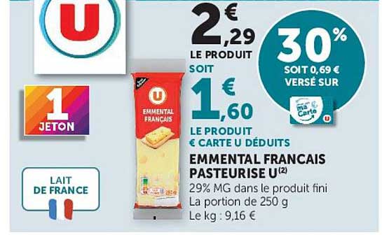EMMENTAL FRANCAIS PASTEURISE U(2)