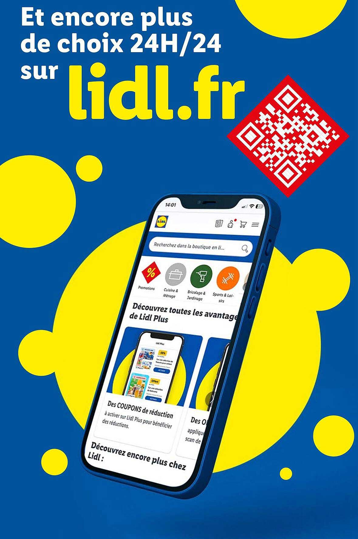 Et encore plus de choix 24H/24 sur lidl.fr
