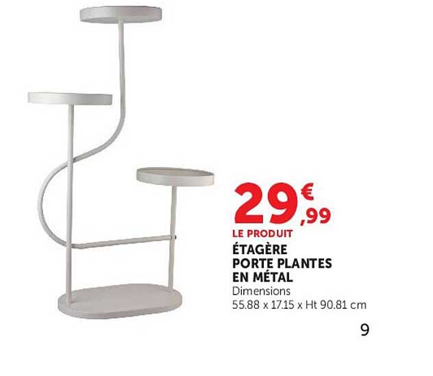 ÉTAGÈRE PORTE PLANTES EN MÉTAL