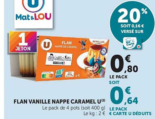 FLAN VANILLE NAPPE CARAMEL U(1)