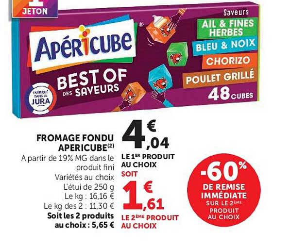 FROMAGE FONDU APERICUBE BEST OF DES SAVEURS
