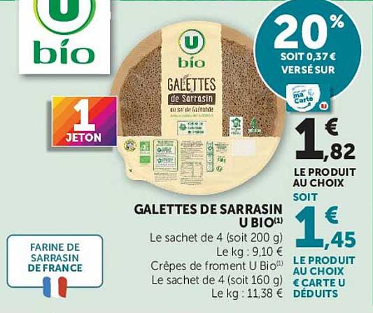 GALETTES DE SARRASIN U BIO