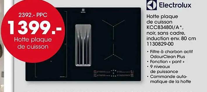 Hotte plaque de cuisson