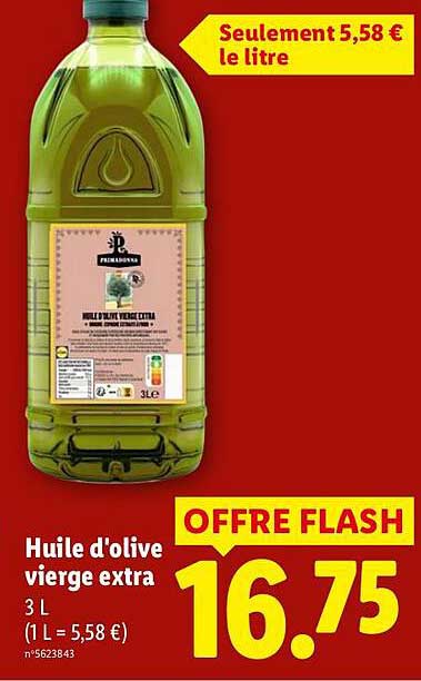 Huile d'olive vierge extra 3 L (1 L = 5,58 €)