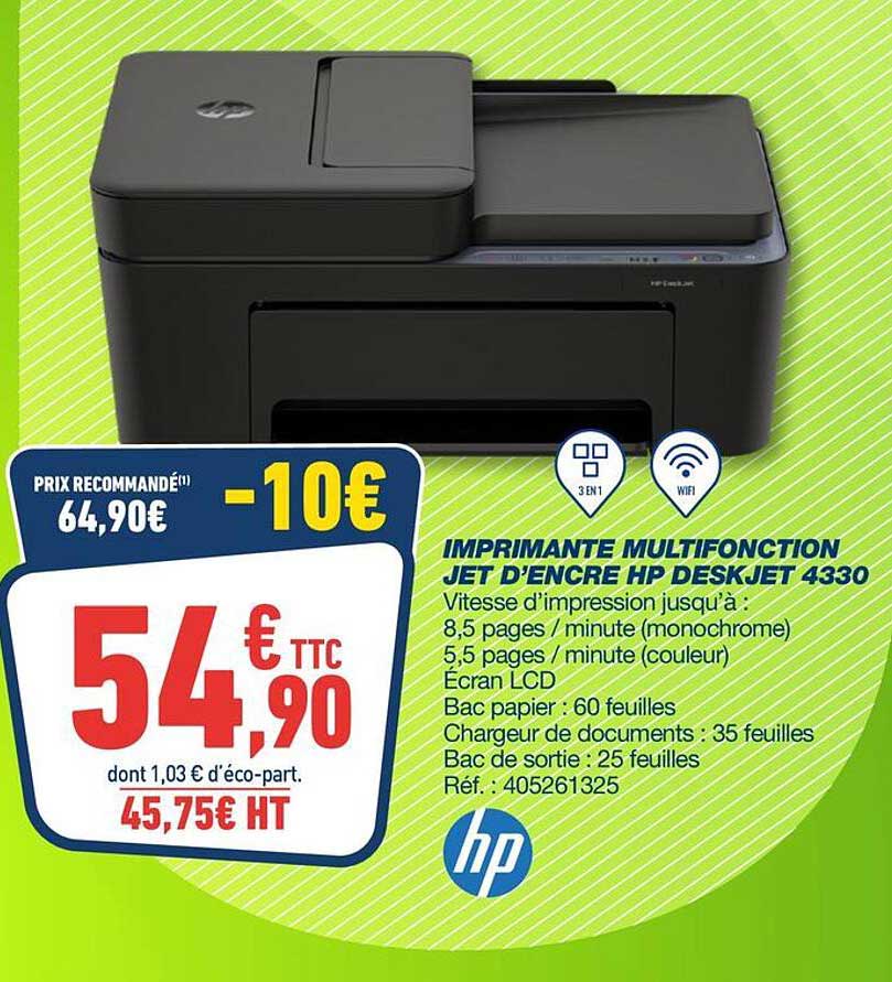 IMPRIMANTE MULTIFONCTION JET D'ENCRE HP DESKJET 4330
