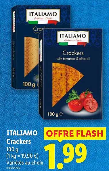 ITALIAMO Crackers 100 g Variétés au choix n°604709