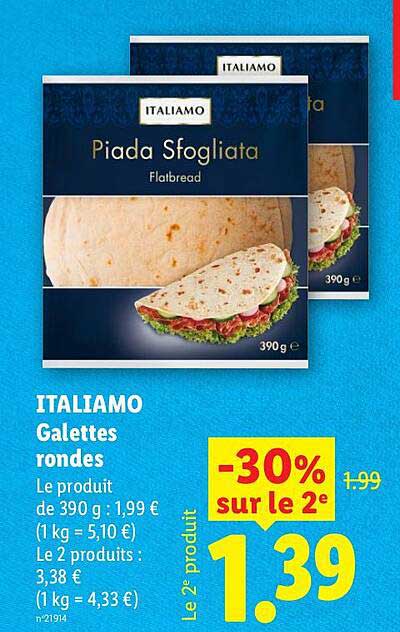 ITALIAMO Galettes rondes