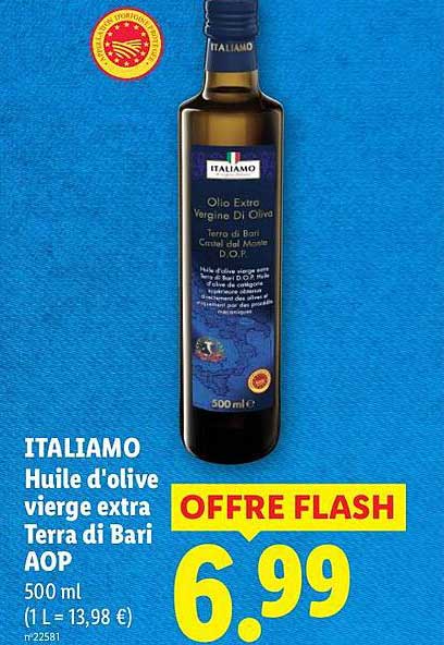ITALIAMO Huile d'olive vierge extra Terra di Bari AOP 500 ml