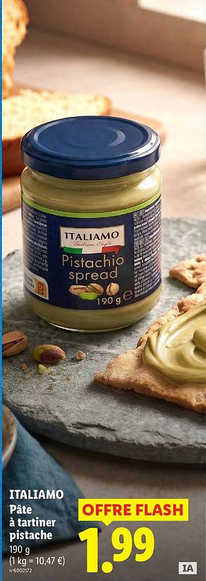 ITALIAMO Pâte à tartiner pistache 190 g