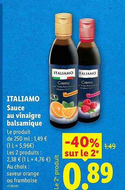 ITALIAMO Sauce au vinaigre balsamique