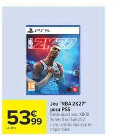 Jeu "NBA 2K27" pour PS5