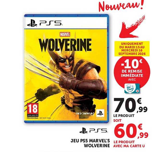 JEU PS5 MARVEL'S WOLVERINE