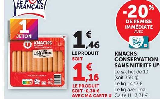 KNACKS CONSERVATION SANS NITRITE U