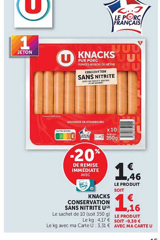 KNACKS PUR PORC FUMÉES AU BOIS DE HÊTRE
