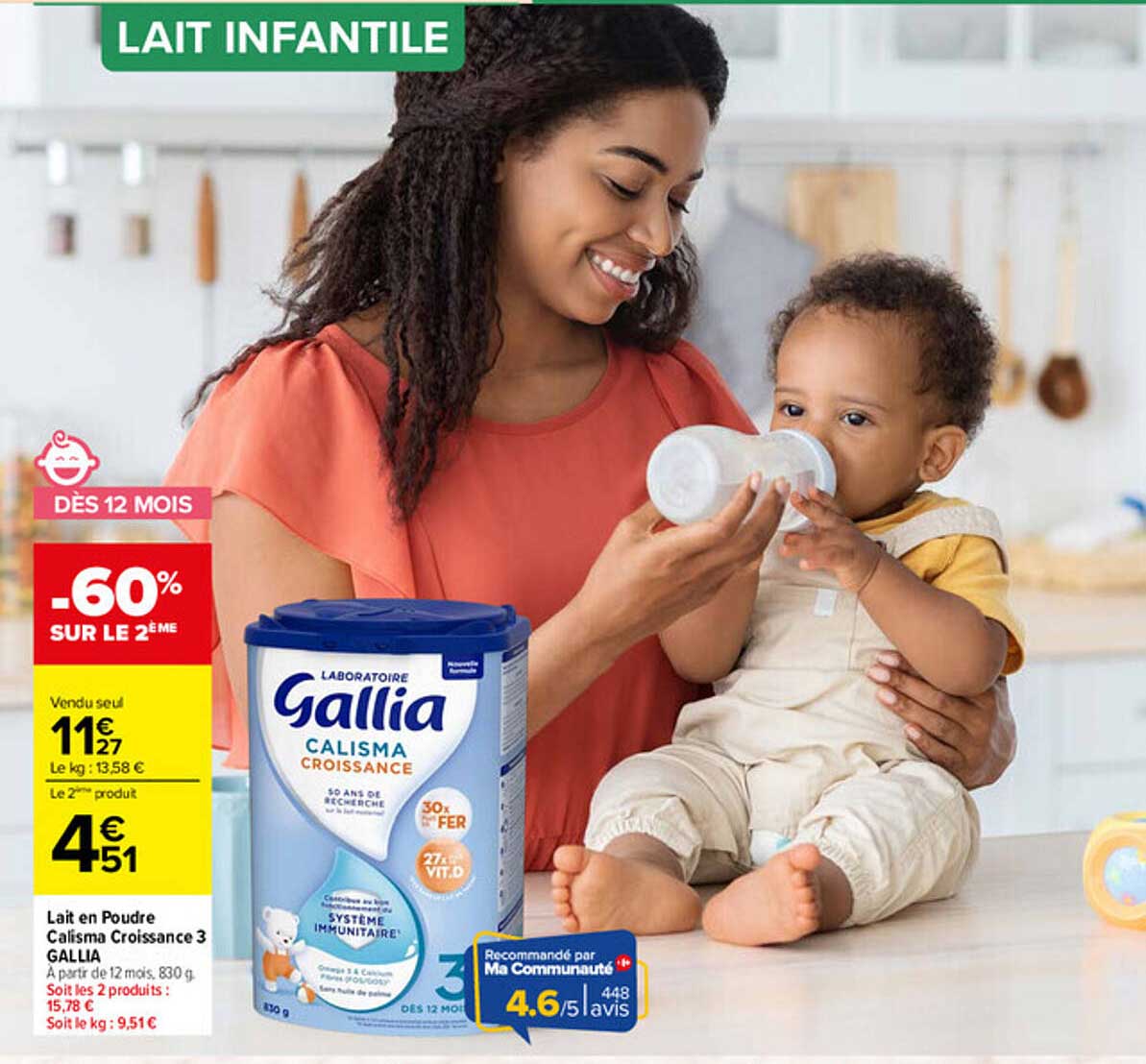 Lait en Poudre Calisma Croissance 3 GALLIA